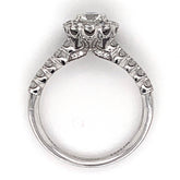 18K White Gold Engagement Ring w/ 0.57ct Special Cut Rd Diamond & an additional 0.76cttw of diamonds